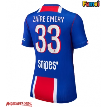 Paris Saint-Germain Warren Zaire-Emery #33 Tricou Fotbal Replică 2026-27 Femei Acasa